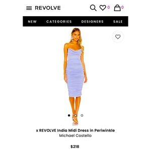 Michael Costello X Revolve India Dress in Periwinkle